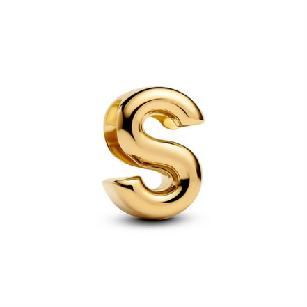 Pandora Letter S Alphabet Gold-Plated Charm