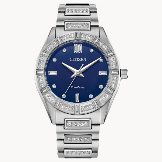 Citizen Ladies' Eco-Drive Silhouette Crystal Stainless Steel Bracelet Watch
