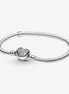 Pandora Disney Mickey Mouse Heart Clasp Snake Chain Bracelet Size Size 20