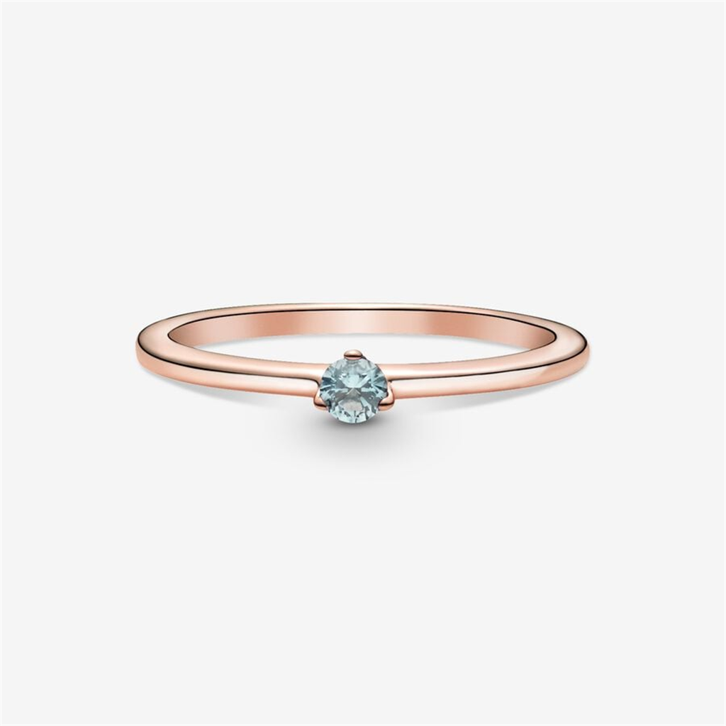 Pandora Timeless Light Blue Solitaire Ring Size 7.5