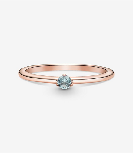 Pandora Timeless Light Blue Solitaire Ring Size 7.5