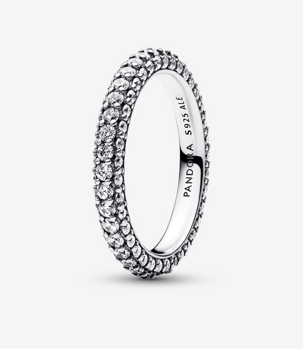 Pandora Timeless Pave'  Single Row Ring Size 6