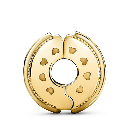 Sparkling Pavé Lines & Logo Clip Charm