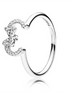 Pandora Disney Minnie Mouse Ears Silhouette Puzzle Ring Size 6