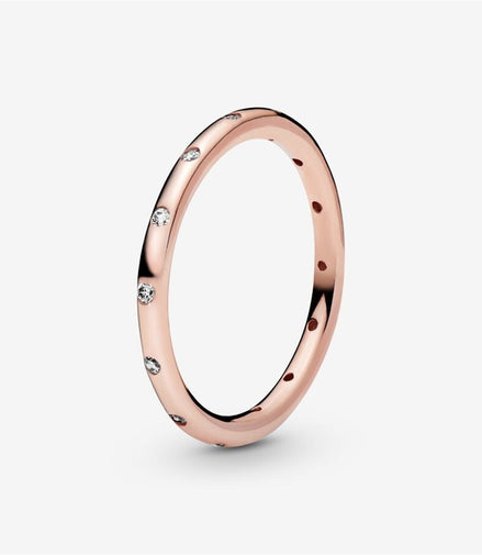 Pandora Timeless Simple Sparkling Band Ring Size 7