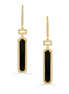 Gatsby Black Onyx And Elongated Diamond Drop Earrings