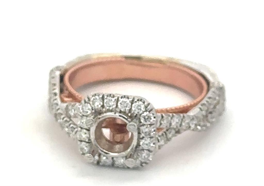 Two-Toned Diamond Engagement Ring