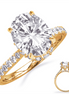 S.Kashi 14K Yellow Gold 0.50 CTW Diamond And Hidden Halo Semi-Mount Engagement Ring