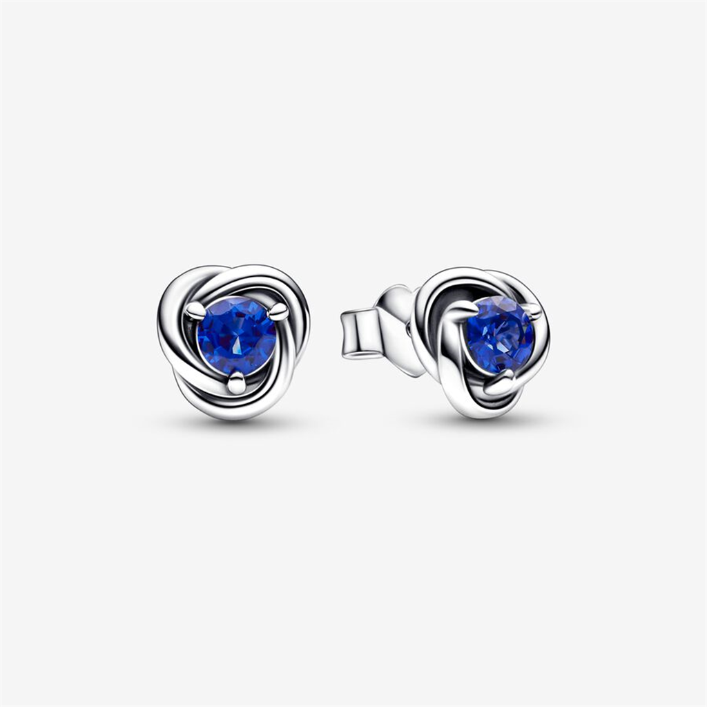 Pandora Moments September Birthstone Eternity Circle Stud Earrings