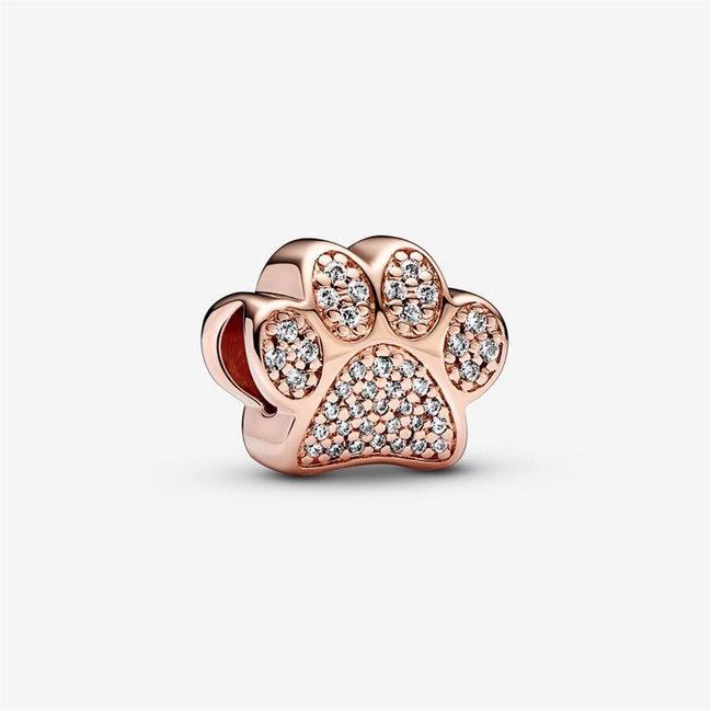 Pandora Moments Sparkling Paw Print Charm