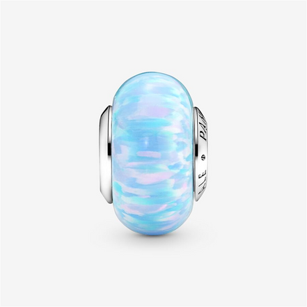 Pandora Moments Opalescent Ocean Blue Murano Charm