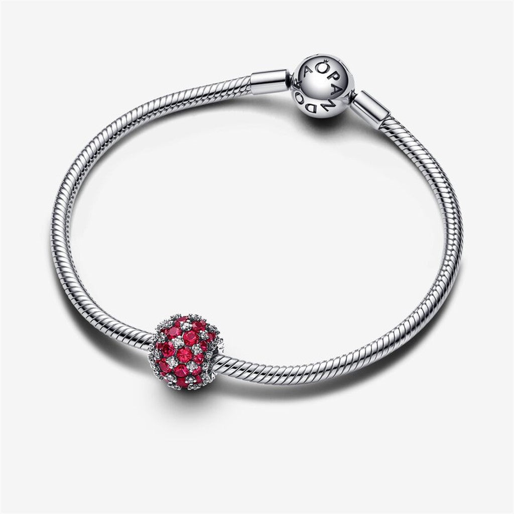 Pandora Moments Sparkling Pavé Round Pink Charm