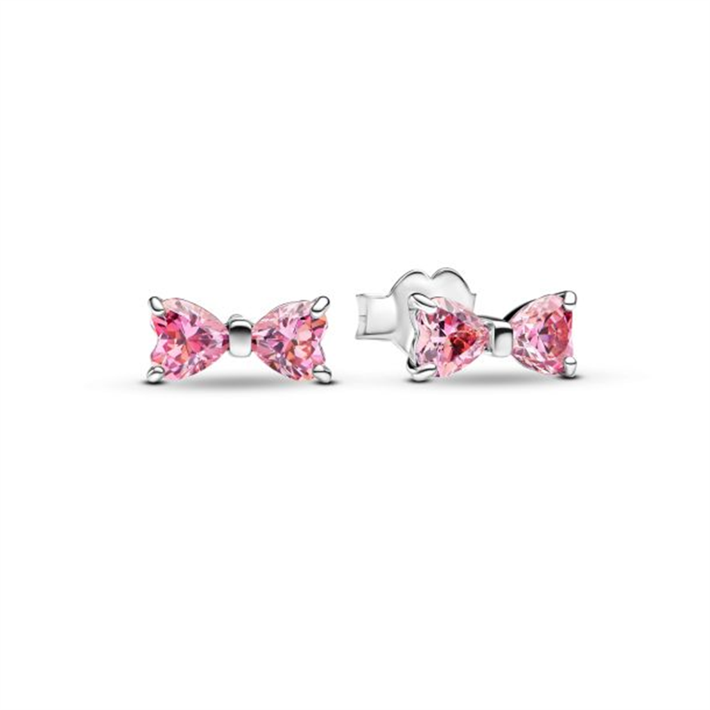 Pandora Timeless Sparkling Pink Bow Stud Earrings