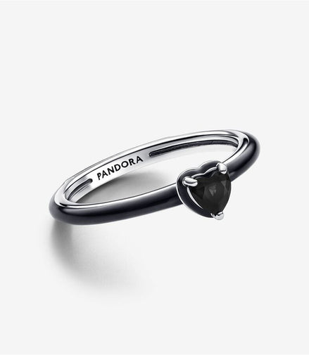 Pandora ME Black Chakra Heart Ring Size 6