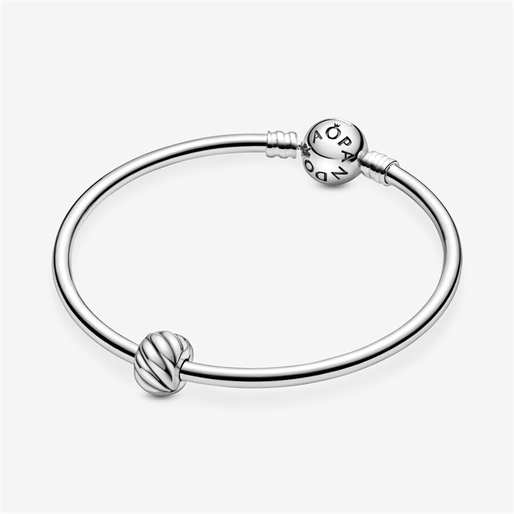 Pandora Moments Polished Feathered Clip Charm