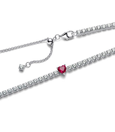 Pandora Timeless Halo Heart Choker 40 cm