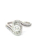 Gabriel & Co 14K White Gold 0.88 CTW Diamond Bypass Engagement Ring