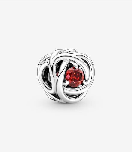 Pandora Moments July True Red Eternity Circle Charm