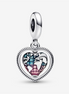 Pandora Moments Family Spinning Heart Globe Dangle Charm