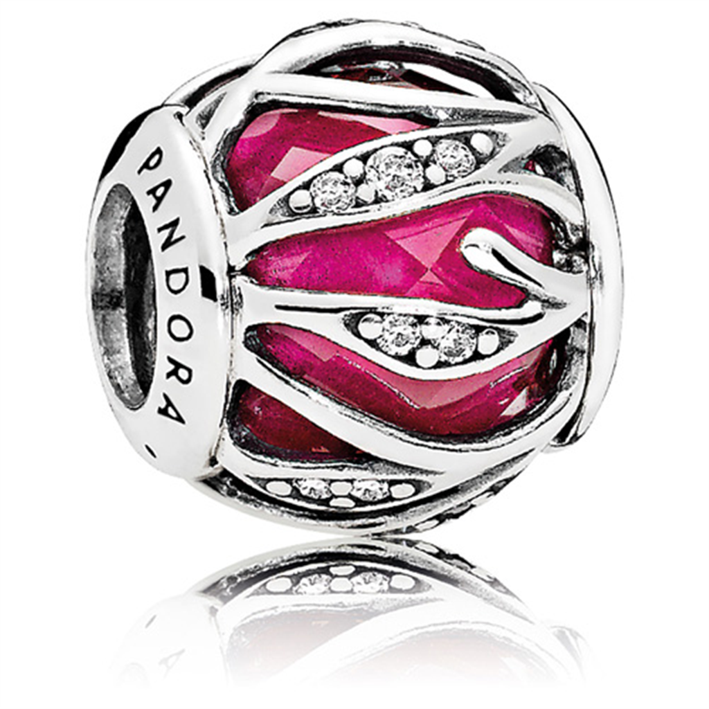 Nature's Radiance Charm with Synthetic Ruby