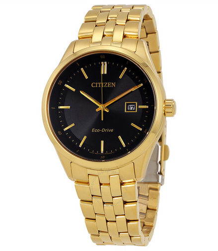 Citizen Men's Addysen Eco-Drive Gold Tone And Black Dial Watch