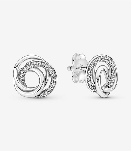 Pandoa Moments Family Always Encircled Stud Earrings