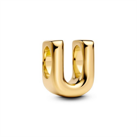Pandora Letter U Alphabet Gold-Plated Charm