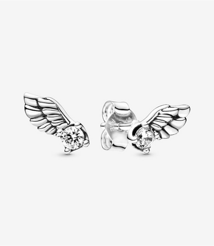 Pandora Moments Sparkling Angel Wing Stud Earrings