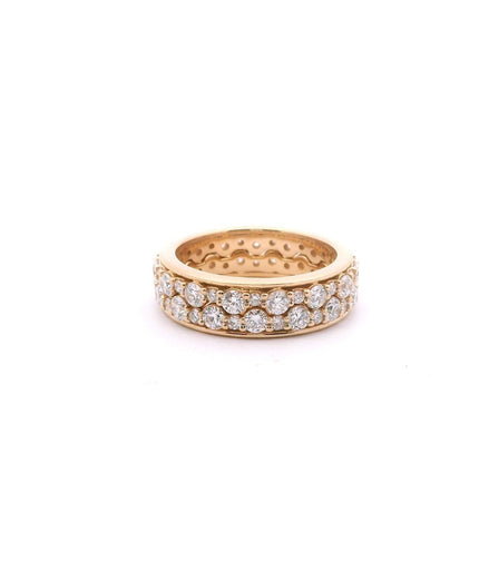 14K Yellow Gold 4.25 CTW Lab Grown Diamond Scalloped Stackable Ring Set