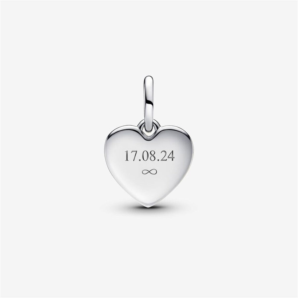 Pandora Moments Engravable Love Heart Dangle Charm