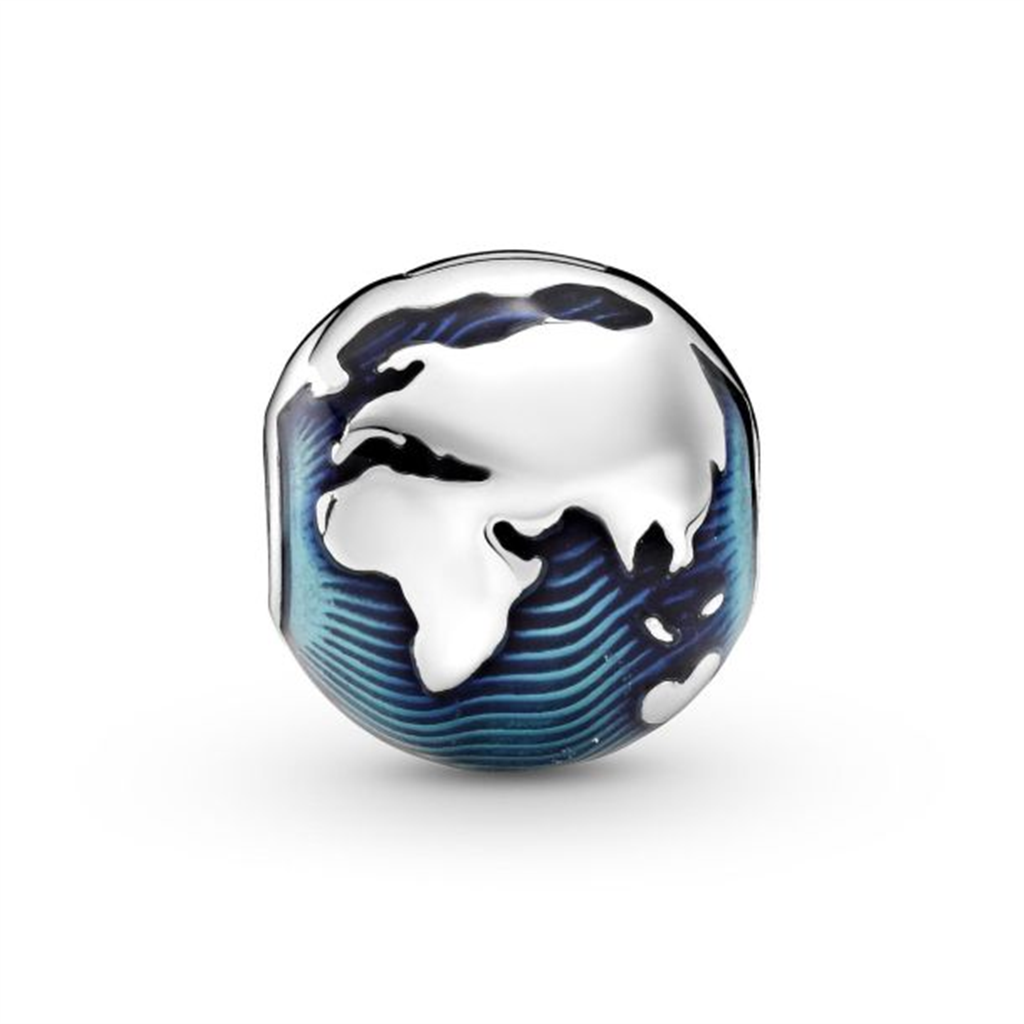 Pandora Blue Globe Clip Charm