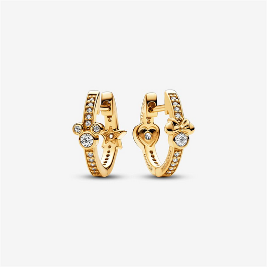 Disney X Pandora Mickey Mouse & Minnie Mouse Sparkling Hoop Earrings