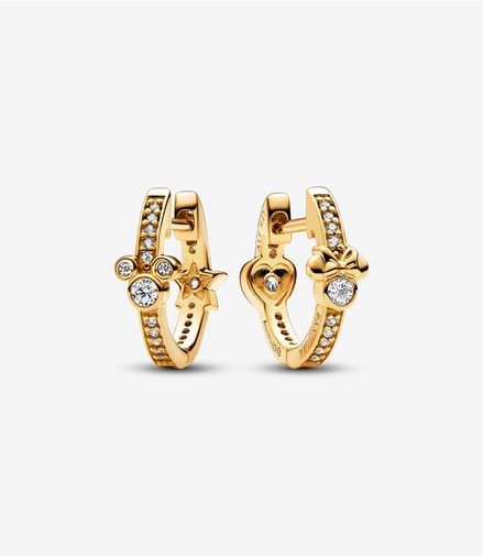 Disney X Pandora Mickey Mouse & Minnie Mouse Sparkling Hoop Earrings