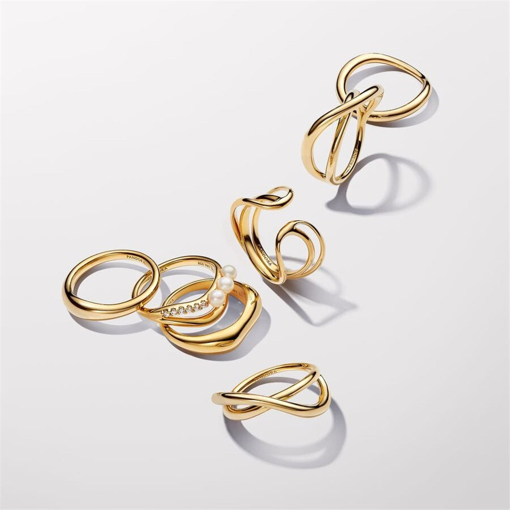 Pandora Essence Organically Shaped Infinity Ring Size 7.5