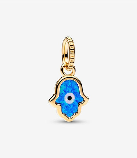 Pandora Moments Opalescent Blue Hamsa Hand Dangle Charm
