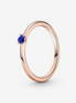 Pandora Timeless Stellar Blue Solitaire Ring Size 7