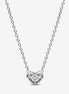 Pandora Moments Radiant Heart & Floating Stone Pendant Collier Necklace 45 cm