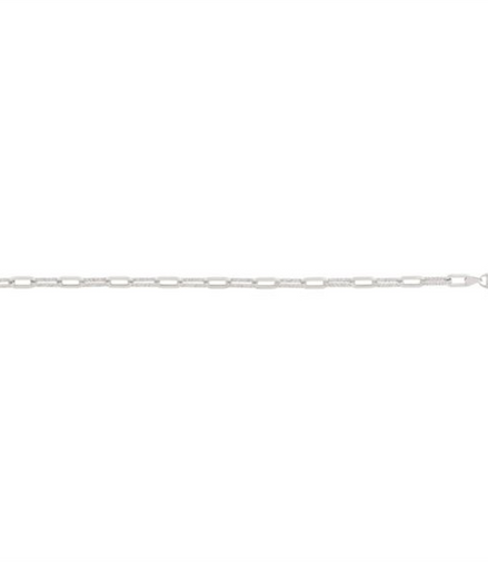 14K 4mm Diamanté Paperclip Bracelet