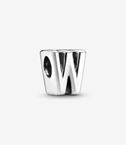 Pandora Moments Letter W Alphabet Charm