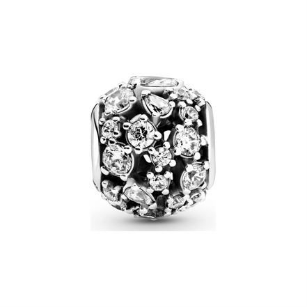 Sparkling Round Openwork Charm