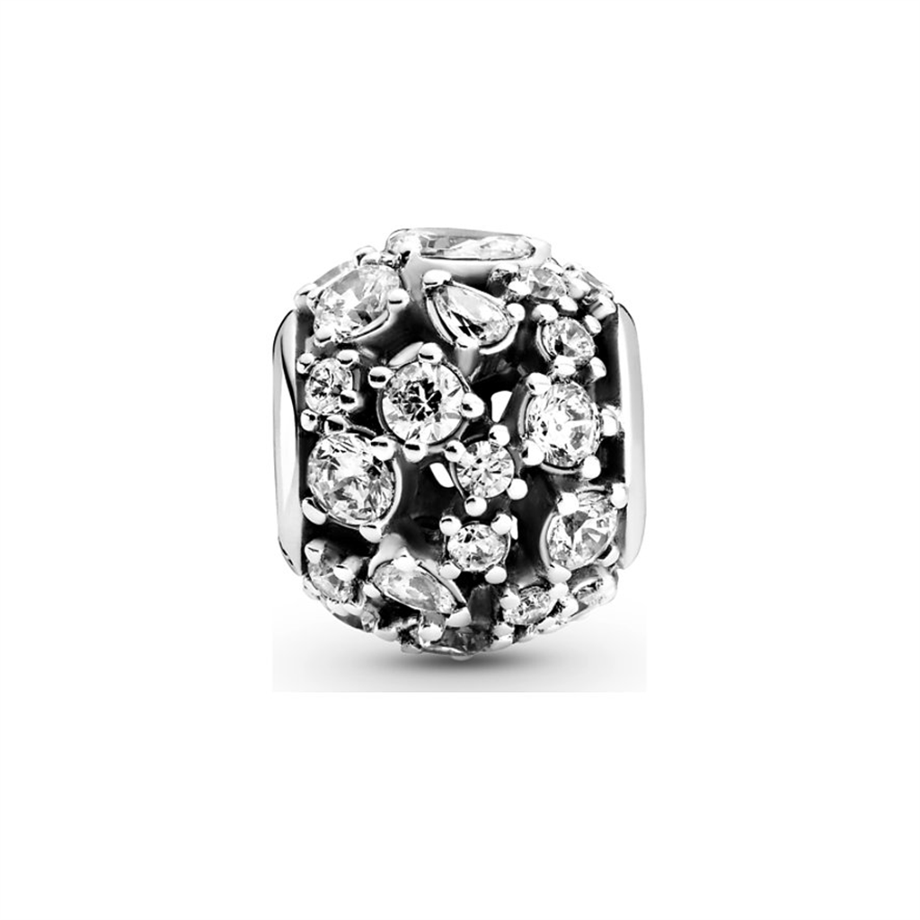 Sparkling Round Openwork Charm