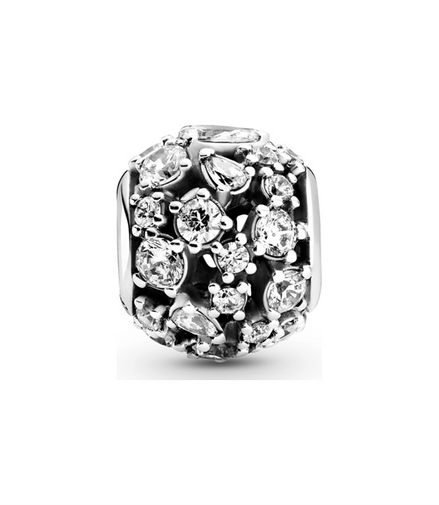 Sparkling Round Openwork Charm