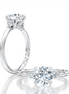 A.JAFFE 14K White Gold 0.10 CTW Diamond Semi-Mount Engagement Ring