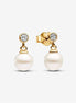 Pandora Essence Treated Freshwater Cultured Pearl & Stone Drop Earrings