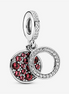 Pandora Moments Sparkling Red Disc Double Dangle Charm
