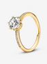 Pandora Timeless Clear Sparkling Crown Solitaire Ring Size 54