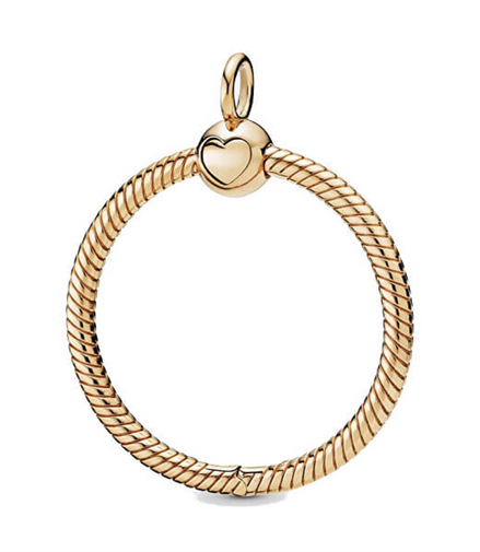 Pandora Moments Small Gold Plated O Pendant