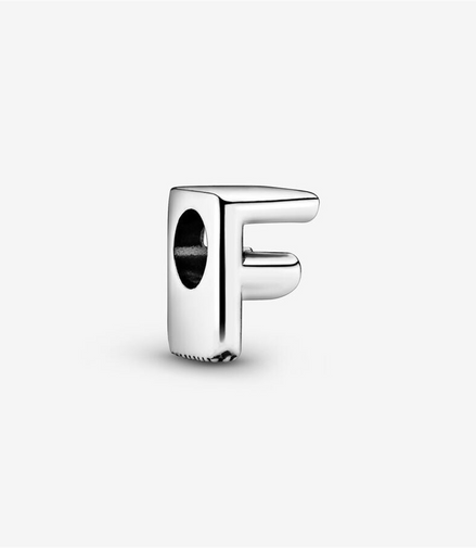 Pandora Moments Letter F Silver Charm