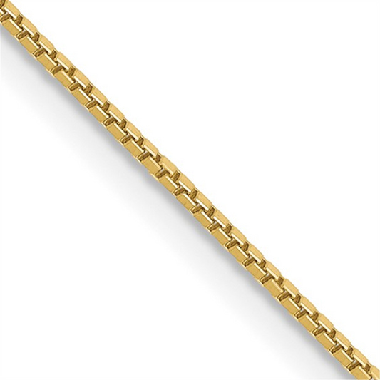 18" 14K Yellow Gold 1.1Mm Box Chain