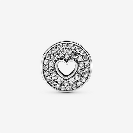 Pandora Moments Pavé And  Heart Anniversary Charm